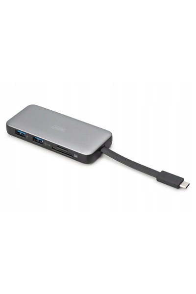 Digitus Stație de andocare USB Tip C de călătorie cu 7 porturi HDMI 4K/60Hz P...