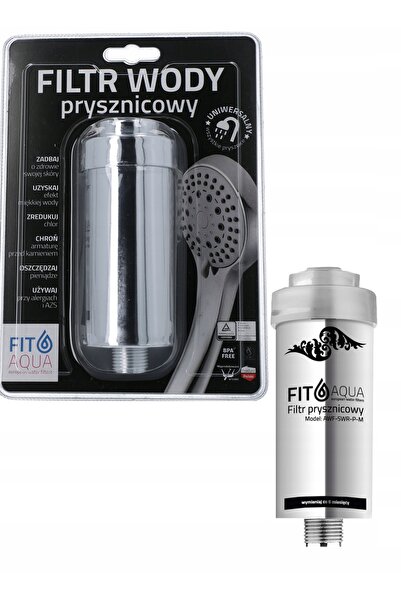 NO BRAND Filtru de apă pentru duș FitAqua AWF-SWR-P-W pentru cap de duș, cu e...