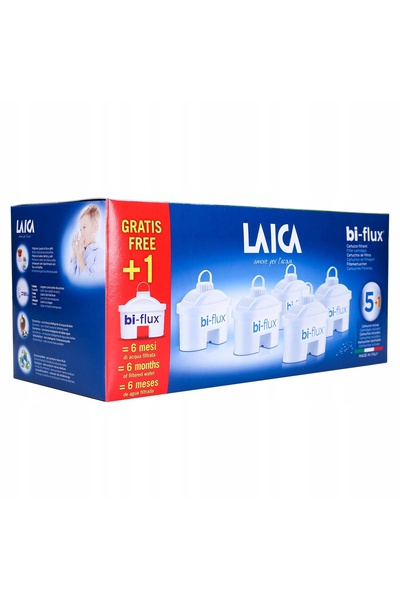 LAICA Cartuș filtrant pentru apă bi-flux F6S 6 bucăți