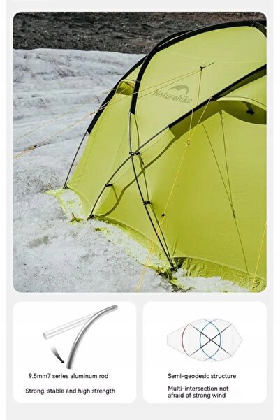 NO BRAND Cort turistic Naturehike Igloo 2 CNK230WS013 pentru 3 persoane. verd...