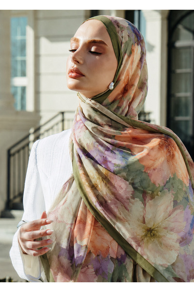 OttomanSilk شال كراش بنقشة الزهور