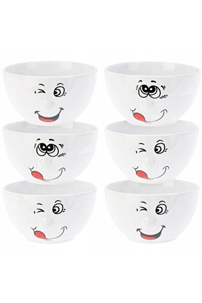 NO BRAND 6x Bol ceramic pentru supă, fulgi, brânză, gustări, salată