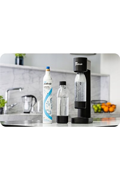 Dafi Sifon negru pentru saturare cu CO2 pentru apă carbogazoasă PUSHAIR + sti...