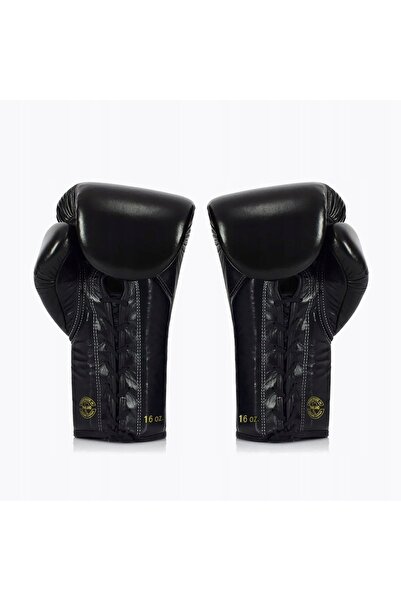 Fairtex Mănuși de box Glory Competition cu șireturi, negre, 8 oz