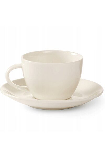 HENDI Ceașcă cu farfurioară pentru cafea espresso din porțelan 80ml, negru. S...