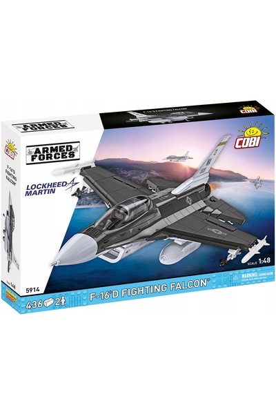 COBI 5914 avion de luptă F-16D Fighting Falcon, două rachete, blocuri de cons...