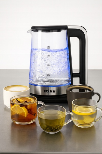 Etika Fierbător electric ET08/C 1800 W 2.5 L argintiu-negru