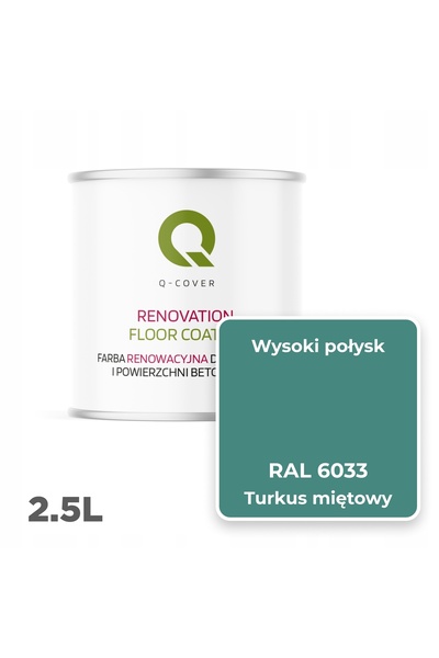 NO BRAND VOPSEA PENTRU RENOVAREA PARDELOR DIN BETON – GARAJ TURCOAZ-MENTĂ RAL...