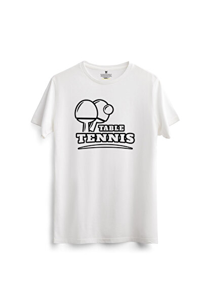 hakuof Table Tennis Printed Cotton T-Shirt Table Tennis Training