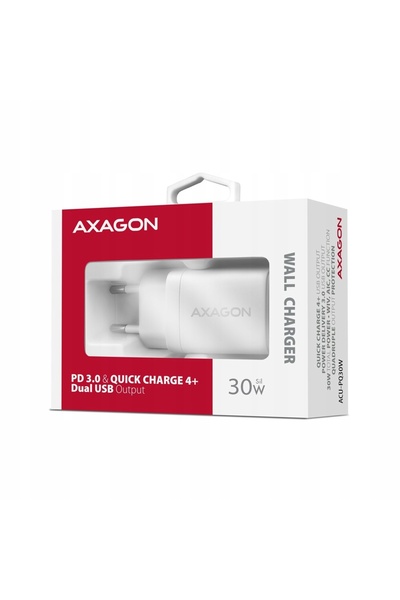 NO BRAND Încărcător Axagon ACU PQ30W, Sil 30W, 2 porturi, PD3.0/PPS/QC4+/SFC/...