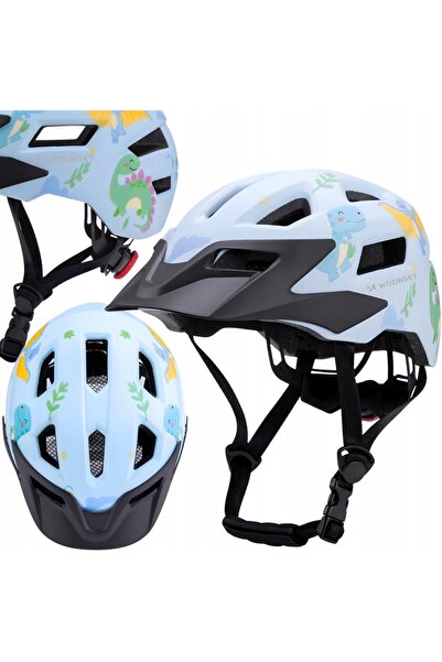 WOZINSKY Cască de bicicletă MTB pentru copii cu vizor detașabil 52-56cm - Alb...