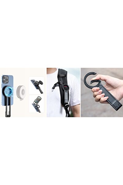 ulanzi Suport trepied cu prindere 2-în-1 pentru telefon, magnetic MagSafe, me...