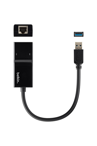 Belkin Adaptor Placă de rețea USB-A la RJ45 Gigabit Ethernet USB 3.0 Negru