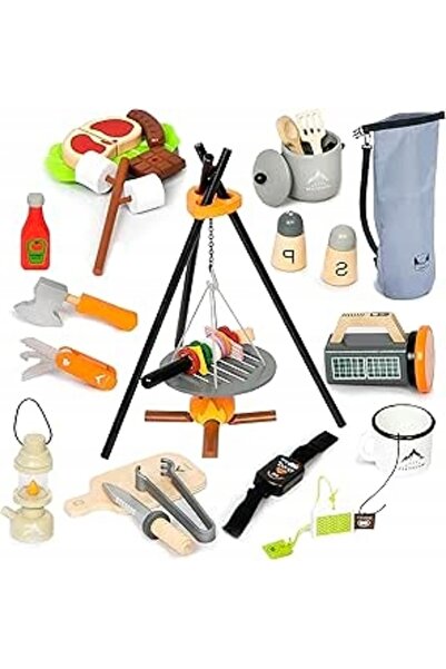 NO BRAND SET DE CAMPING DIN LEMN AVENTURĂ PENTRU COPII FOC CUȚIT TOPOR 3-5 ANI
