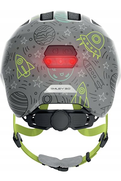 Abus Smiley 3.0 LED Gri-Verde Cască de bicicletă pentru copii (Mărimea S)