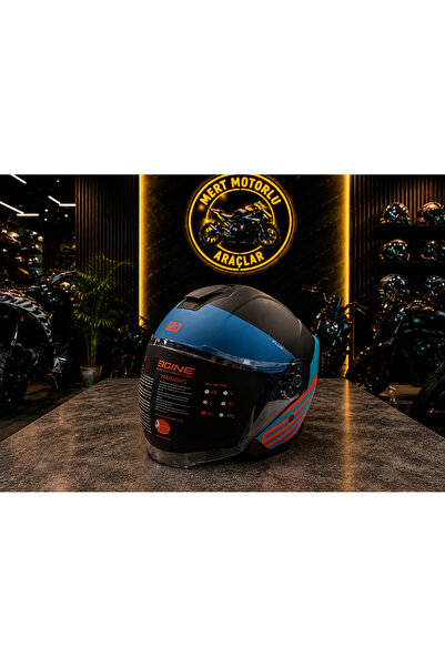 Origine Helmets PALİO 2.0 SCOUT BLUE MATT BLACK GÜNEŞ VİZÖRLÜ YARIM KASK