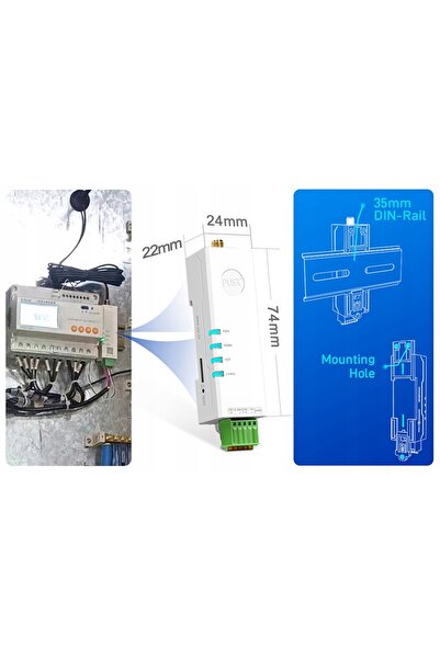 NO BRAND Convertor USR-DR154-E, modem 4G LTE cat. 1 cu port RS485