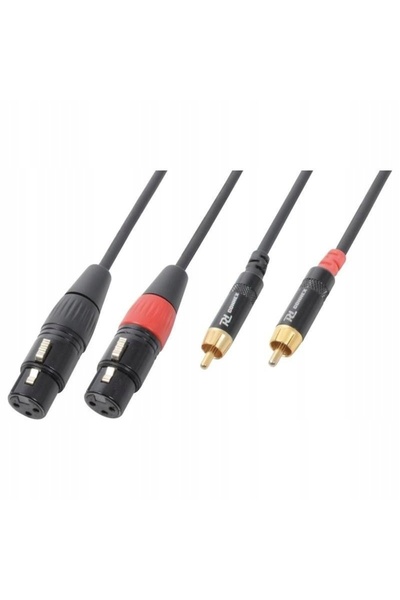 NO BRAND Cablu de semnal 2x XLR (femelă) - 2x RCA (mascul) 6m