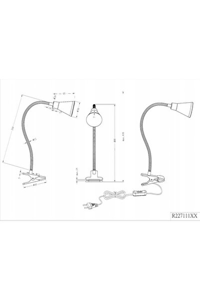 NO BRAND Lampă de birou TRIO RL ARRAS R22711102 LED NEGRU