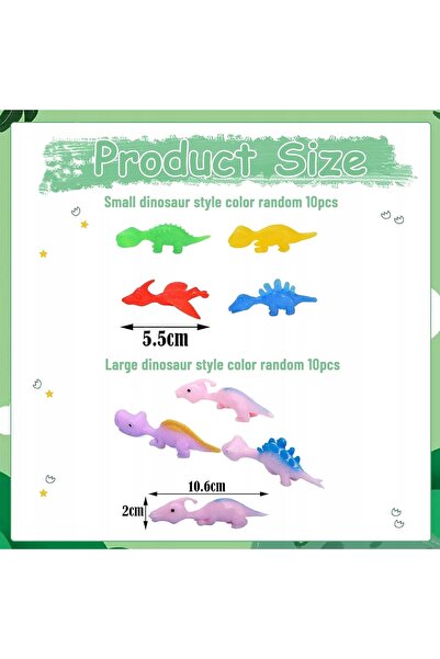 NO BRAND Set Proca Dinozauri de 20 de piese pentru lansare cu praștie
