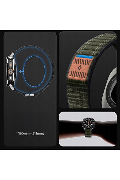 Spigen Curea din nailon WBF0 pentru Galaxy Watch Ultra 2 / 1, Durabilă, Rezis...
