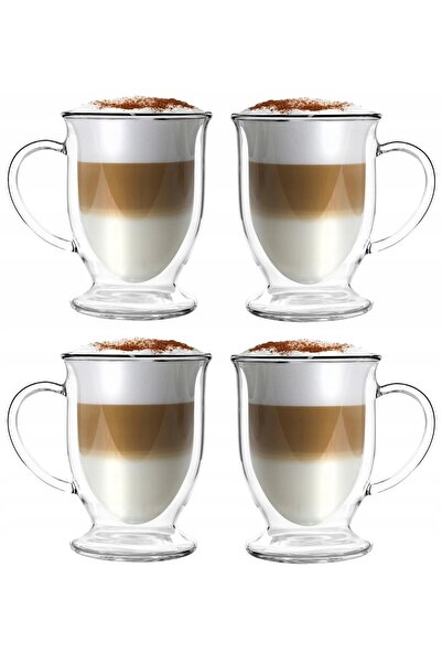 Vialli Design SET CANA TERMICĂ DIN STICLĂ CAFEA LATTE CEAI CAPPUCINO 250