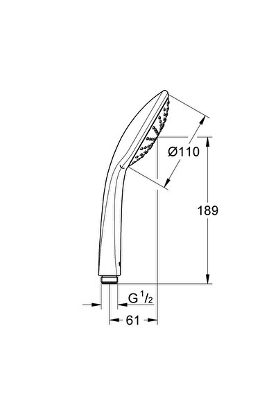 Grohe Pară de duș Euphoria 110 Mono 27265000 Crom