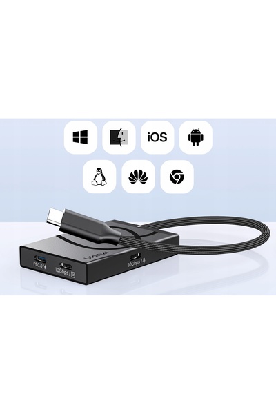 ulanzi Hub Splitter 4 în 1 USB TYPE-C la 1x HDMI 4K 3x USB-C PD3.0 10Gbps
