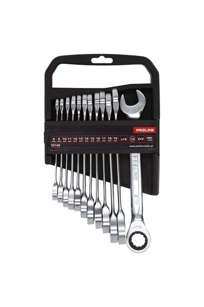 Proline Set de 12 chei inelare cu clichet 8-19mm 35146