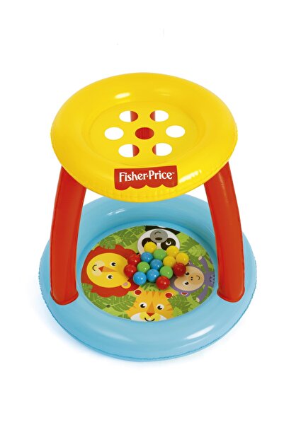 BESTWAY Piscină mică cu baldachin FISHER PRICE pentru copii 2 în 1 CU BILE pi...