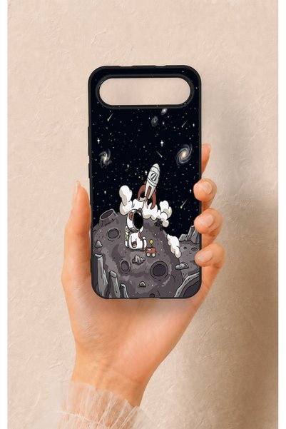Vip Case Tecno Spark Slim Compatible Space Astronaut Patterned Silicone Case