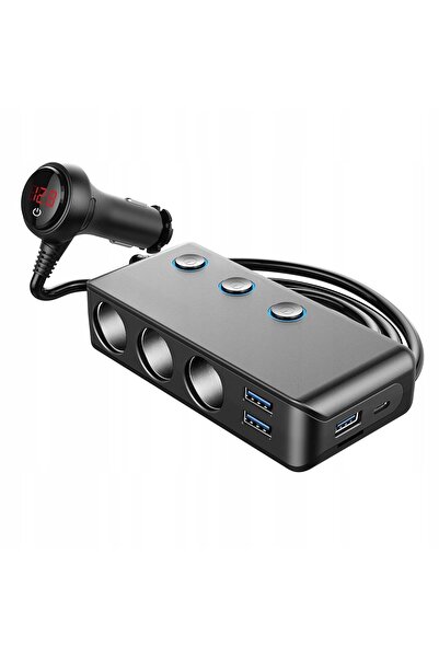 LTC Splitter distribuitor de putere brichetă auto încărcător rapid USB auto Q...