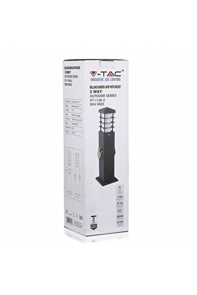 NO BRAND V-TAC VT-1155-1 Lampadar de grădină 45cm 2 socluri E27 IP44 grafit
