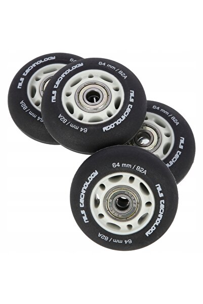 Nils Extreme Set roți de patine cu rotile din cauciuc de 64mm, 8 bucăți + Rul...