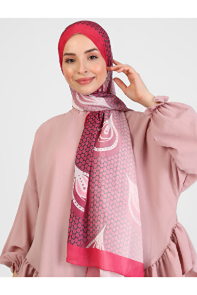 Differenza Retro Patterned Shawl - Fuchsia