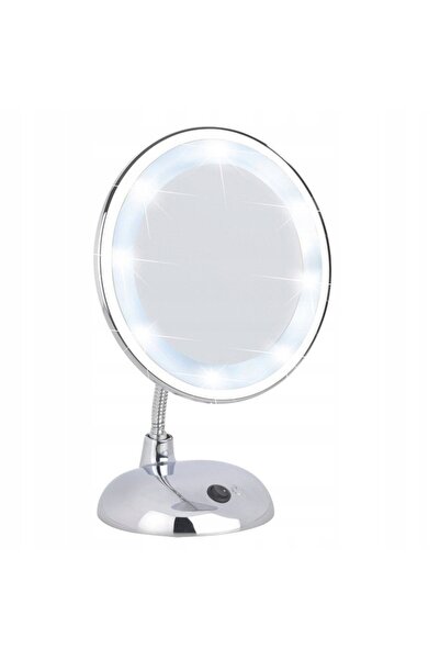 Wenko Oglindă cosmetică LED cu iluminare, cu mărire, argintie, alimentată cu ...