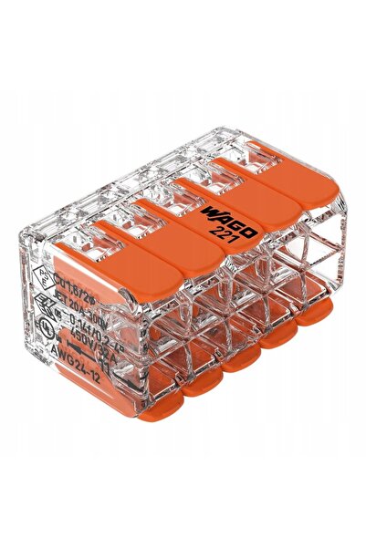 NO BRAND 15x Bloc terminal cu pârghie WAGO cu 10 căi (0.14-4mm2) 221-420