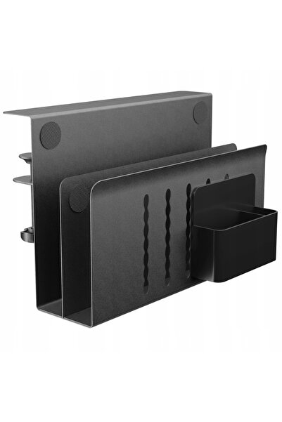 Spacetronik Suport laptop 30x30 cu spațiu de depozitare lateral pentru birou,...