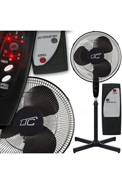 LTC WIATRAK VENTILATOR DE PARDOSEALĂ PUTERNIC 50W CU Zgomot Redus, Telecomand...