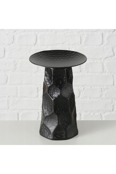 Boltze SUPORT PENTRU LUMÂNARE DIN METAL NEGRU, SFEȘNIC MODERN TAYO 21 X 15 CM