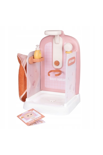 Smoby Set de baie pentru păpuși, cu accesorii de duș și cabină de duș
