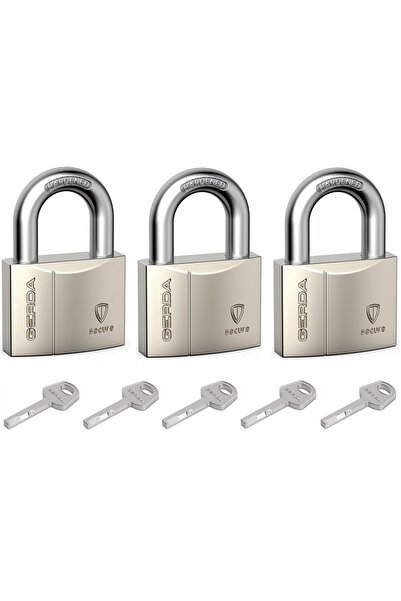 gerda 3 X Lacăt cu sistem cu o singură cheie KSWS S40, 40mm, Set de 5 chei