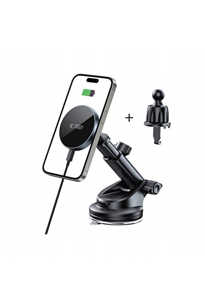NO BRAND TECH-PROTECT Suport auto magnetic 15W pentru cockpit și grila de ven...