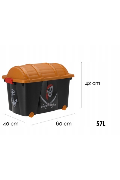 Emako Cutie depozitare jucării PIRATE 57 l pentru cleme