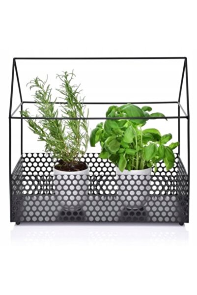 NO BRAND Scandic Suport pentru plante aromatice 37 x 18 x 34 cm, negru