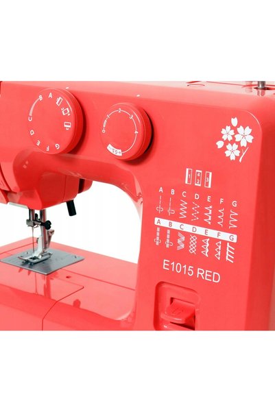 NO BRAND MAȘINĂ DE CUSUT JANOME JUNO E1015 ROȘU-ROȘU simplă, rezistentă, dura...