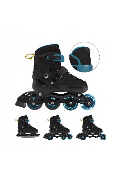 Spokey Patine cu rotile 4-în-1, reglabile, cu roți LED, pentru copii