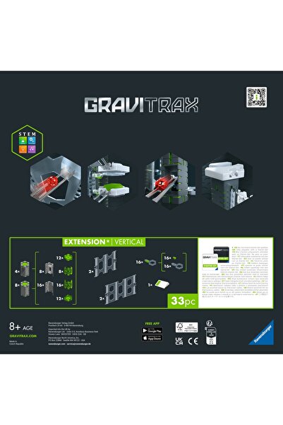 RAVENSBURGER GRAVITRAX PRO SET COMPLEMENTAR ADIȚIONAL VERTICAL HORIZONTAL