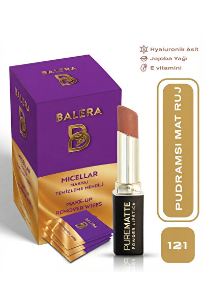 BALERA Pure Matte Powder Lipstick No: 121 - Moisturizing Powder Matte Lipstic...