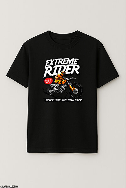 CALKARCOLLECTION Unisex Oversize Extreme Rider Cross Tshirt